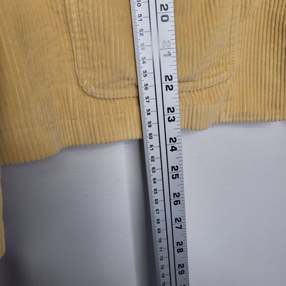 Yellow cotton corduroy feel button front barn chore coat Boxy jacket Medium - Picture 6 of 6